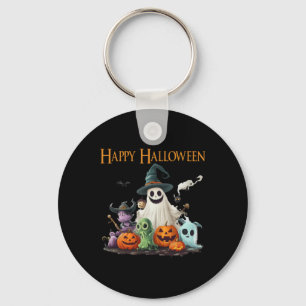 Cute Ghost Halloween Costume Happy Halloween Ghost Keychain
