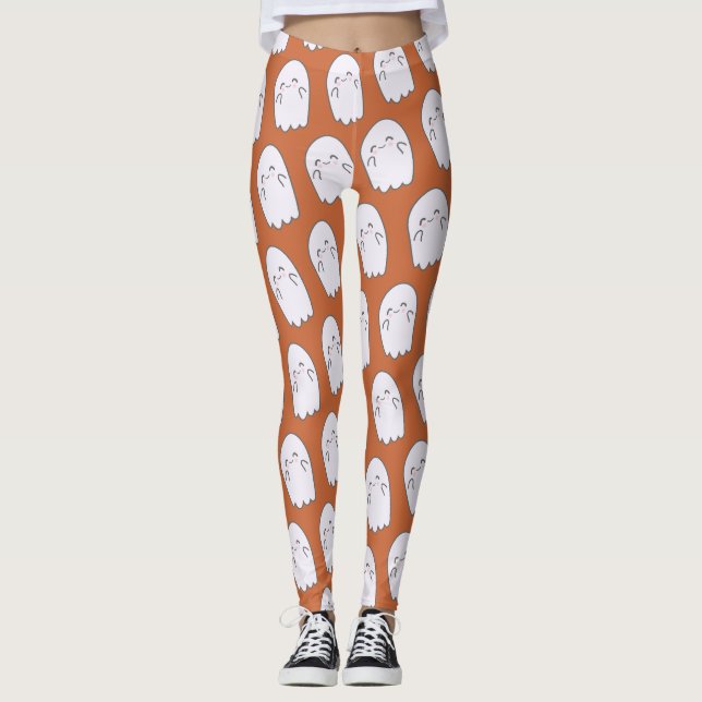 Cute Ghost Halloween Costume Legging (Front)