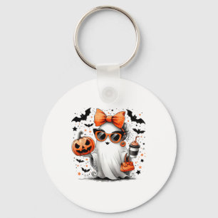 Cute Ghost Halloween Diva Cartoon Sungles Handg Keychain