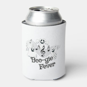 Cute Ghost Halloween Music Can Cooler