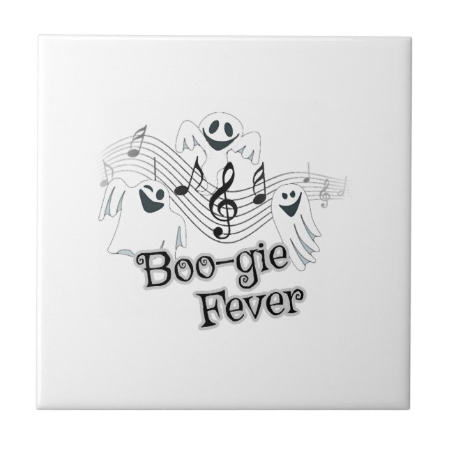 Cute Ghost Halloween Music Tile (Front)