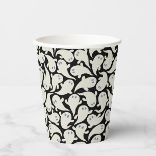 Cute Ghost Halloween paper cup. Spooky Ghost Cups