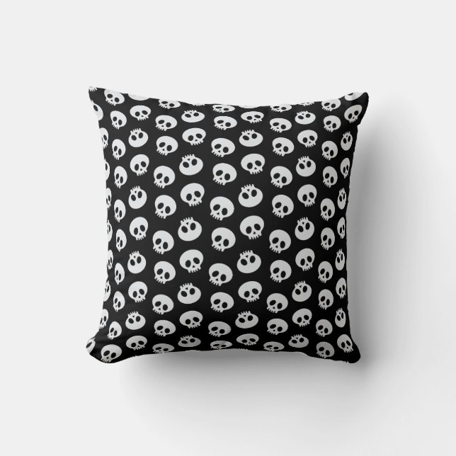 cute ghost Halloween Pattern  Throw Pillow (Front)