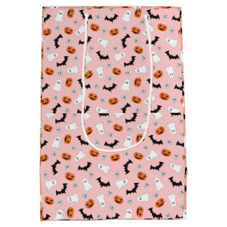 Cute Ghost Halloween Thank You Favour Tags Medium Gift Bag