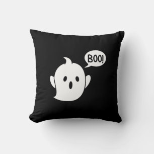 Cute Ghost Halloween Throw Pillow