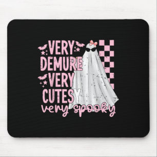 Cute Ghost Halloween Very Demure Very Cutesy Very Mouse Pad
