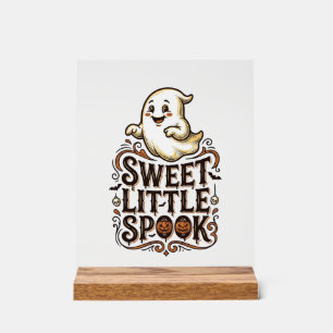 Cute Ghost Halloween Vintage Spooky Shirt_1 Acrylic Sign