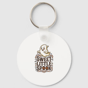 Cute Ghost Halloween Vintage Spooky Shirt_1 Keychain