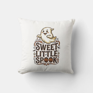 Cute Ghost Halloween Vintage Spooky Shirt_1 Throw Pillow