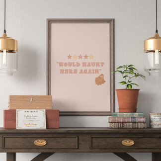 Cute Ghost Halloween Wall Art Poster