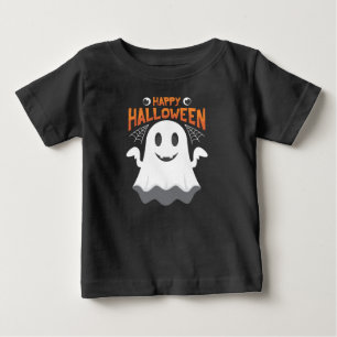Cute Ghost Happy Halloween  Baby T-Shirt
