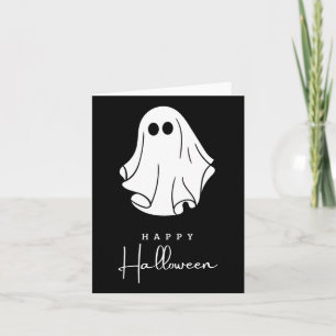 Cute Ghost Happy Halloween Graphic For Kids  Card