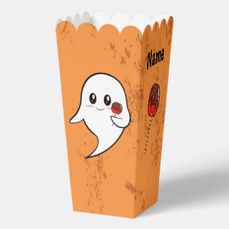 Cute ghost holding a candied apple Favour Box