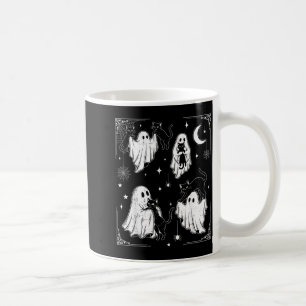 Cute Ghost Holding Cat Funny Halloween Men Women Coffee Mug