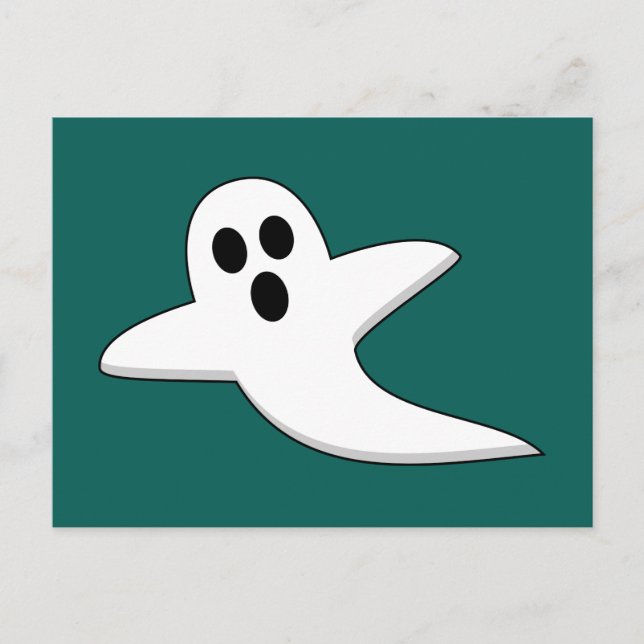 Cute Ghost Holiday Postcard (Front)