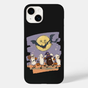 Cute Ghost Kids Trick or Treat Under Spooky Moon Case-Mate iPhone 14 Case