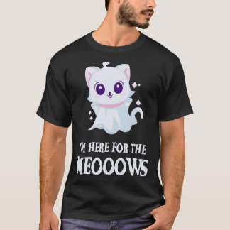 Cute Ghost Kitty Fun Halloween Cat Lover T-Shirt