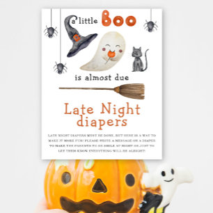 Cute ghost - Late Night diapers Poster