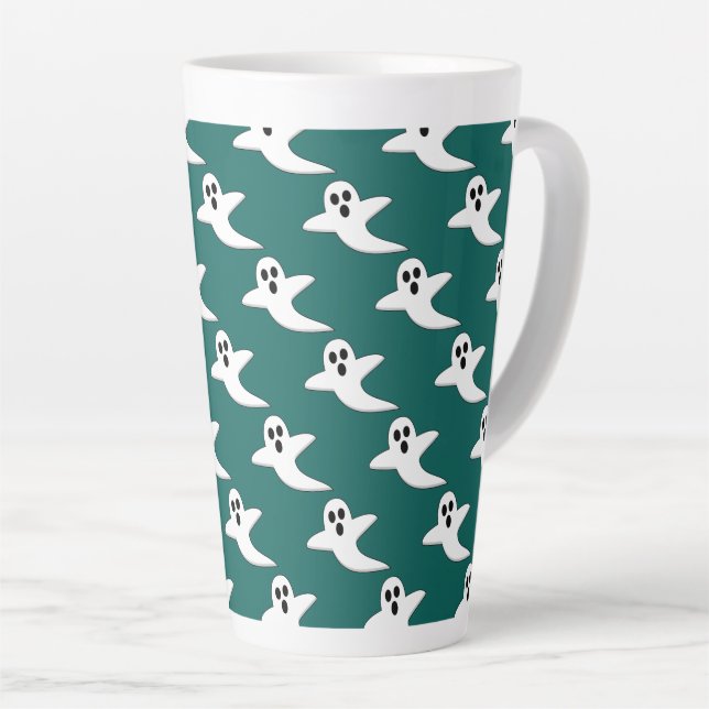 Cute Ghost Latte Mug (Right Angle)