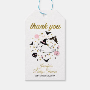 Cute Ghost Little Boo Halloween Baby Shower Favour Gift Tags