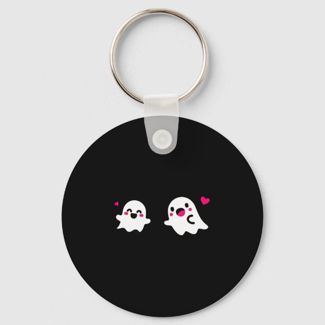 Cute ghost love  keychain (Front)