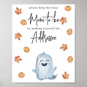 Cute ghost - Mom to be addressee Poster