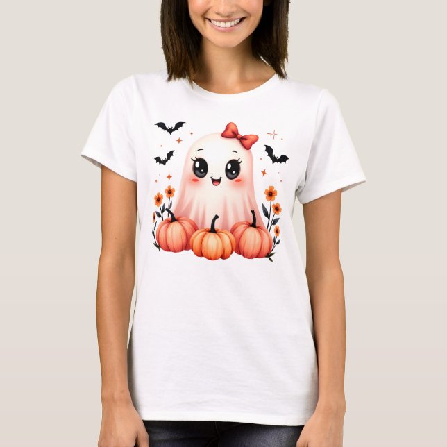 Cute Ghost of Magic Grove T-Shirt (Front)