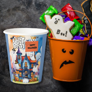 Cute Ghost Party Kids Halloween  Paper Cups