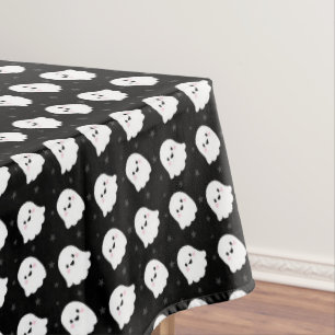 Cute Ghost Pattern – Halloween Seamless Design Tablecloth