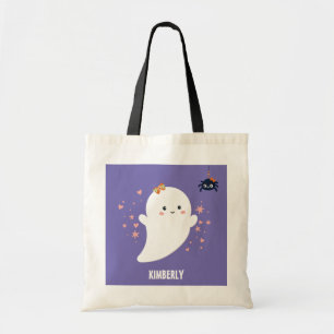 Cute Ghost Personalized Halloween Tote Bag