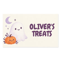 Cute Ghost Personalized Halloween Treat Bag