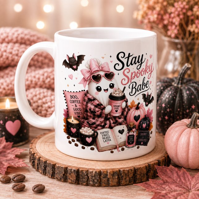 Cute Ghost Personalized Pumpkin Season Forever Mug (Creator Uploaded)