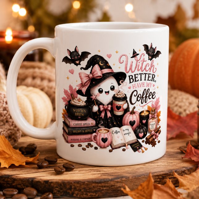Cute Ghost Personalized Pumpkin Season Mug (Creator Uploaded)