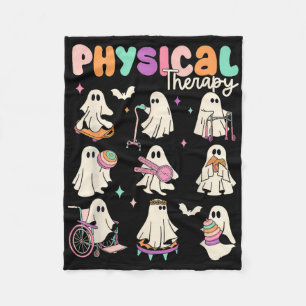 Cute Ghost Physical Therapy Pt Physical Therapist Fleece Blanket