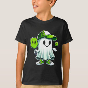 Cute Ghost Playing Picklebyll - Funny Picklebyll P T-Shirt
