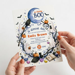 Cute Ghost Pumpkin Baby Shower Invitation