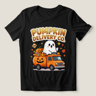 Cute Ghost Pumpkin Delivery Co Halloween Tri-Blend Shirt