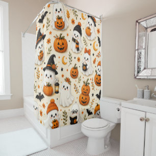 Cute Ghost & Pumpkin Halloween Pattern