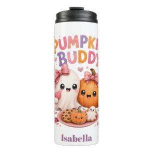 Cute Ghost Pumpkin Halloween Tumbler