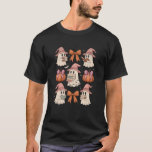 Cute Ghost Reading Book Coquette Bow Halloween Ret T-Shirt<br><div class="desc">Cute Ghost Reading Book Coquette Bow Halloween Retro Vintage Swea</div>