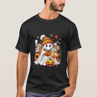 Cute Ghost Reading Book Lovers Halloween Ghosts Co T-Shirt