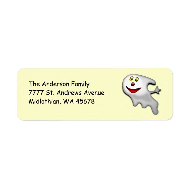 Cute Ghost Return Address Label (Front)