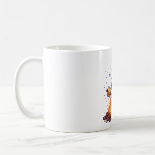 Cute Ghost Roasting Marshmallows Campfire Art Coffee Mug