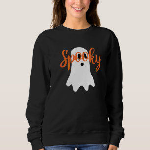 Cute Ghost Saying Boo Ghost Spooky Halloween Sweatshirt