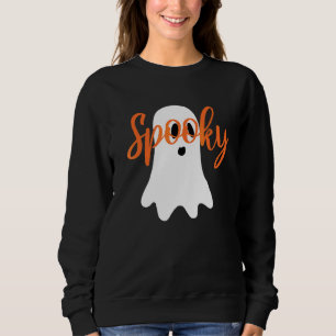 Cute Ghost Saying Boo Ghost Spooky Halloween Sweatshirt