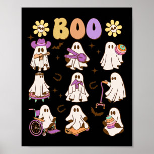 Cute Ghost Squad Halloween Inclusive Costume Poster
