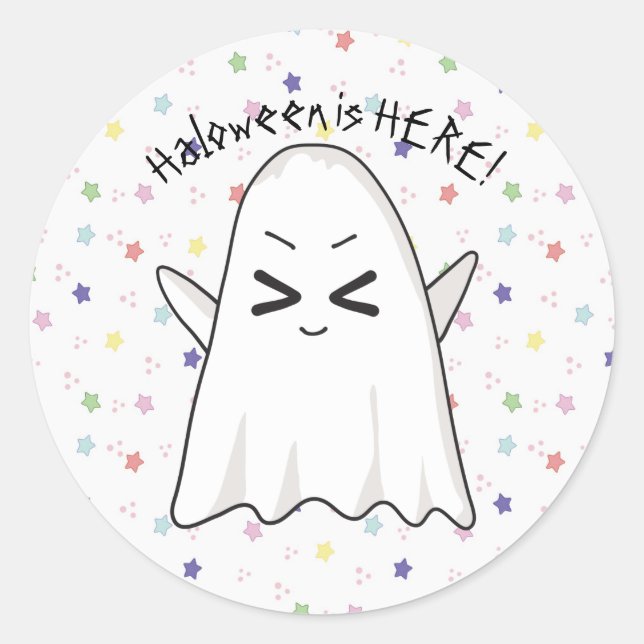 Cute ghost stars Halloween Sticker (Front)