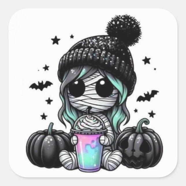 Cute Ghost Sticker – Valentine & Halloween Sweet  (Devant)