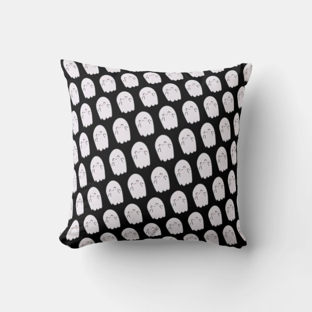 Cute Ghost  Throw Pillow (Front)