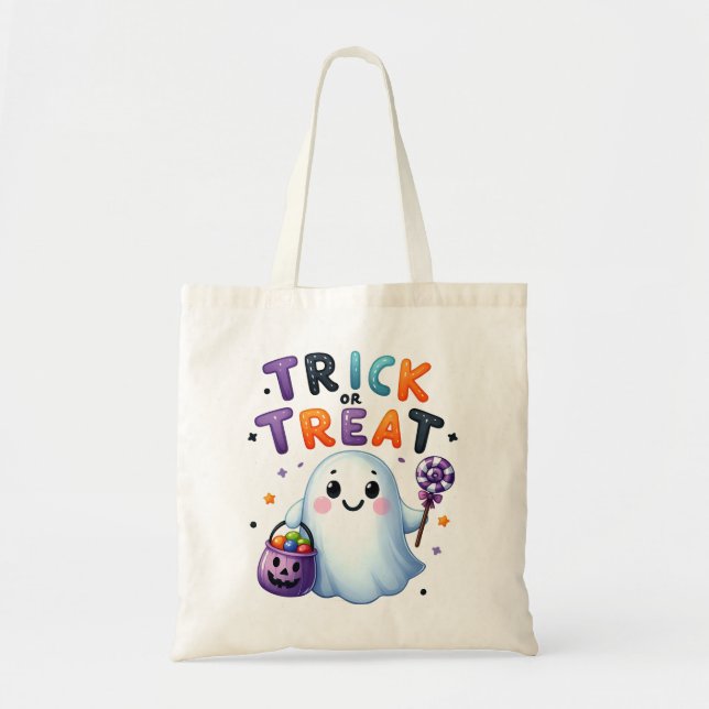 Cute Ghost Trick or Treat Bag (Front)